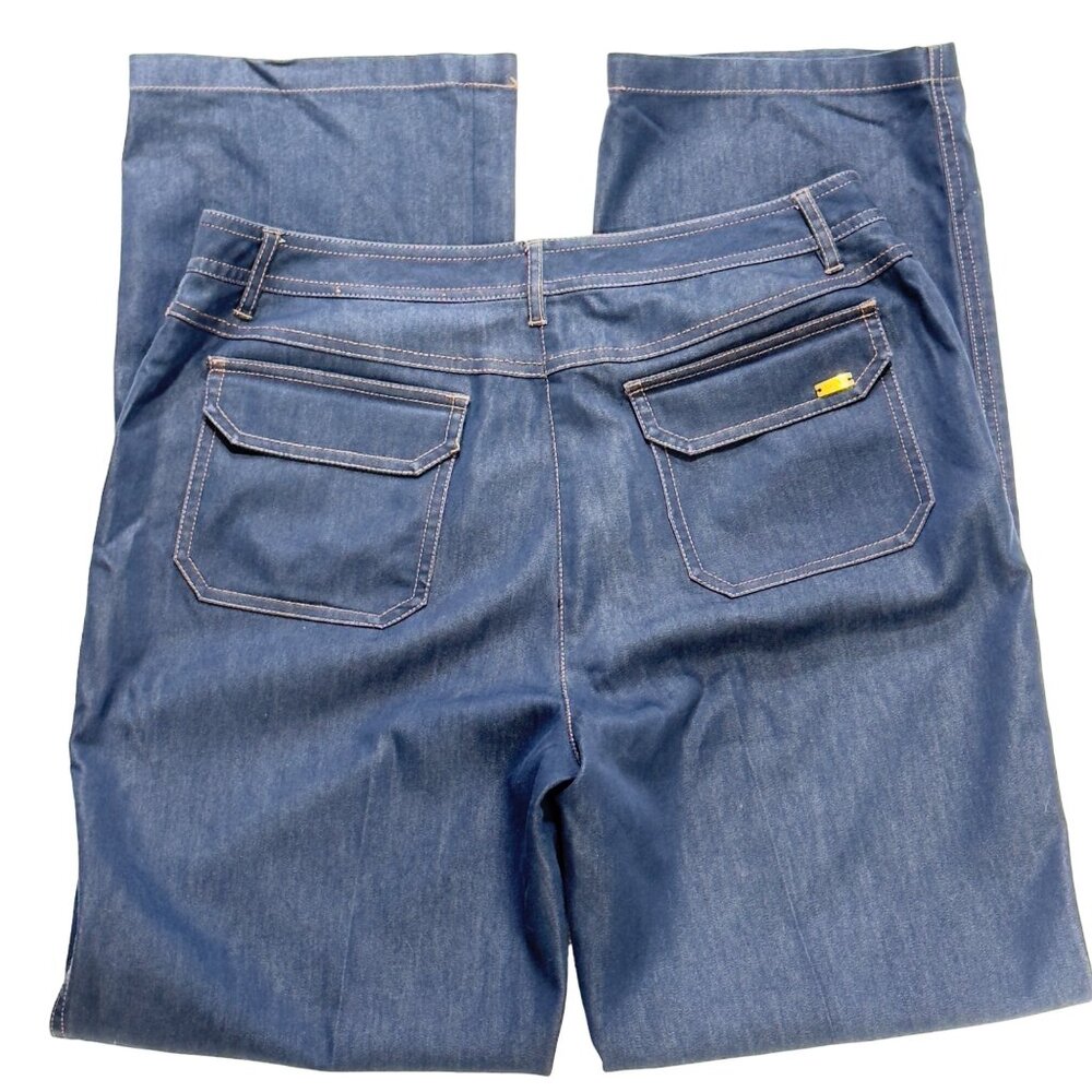 PECK & PECK Weekend Women's Pants Cotton Polyester Stretch Pockets Blue Size 8